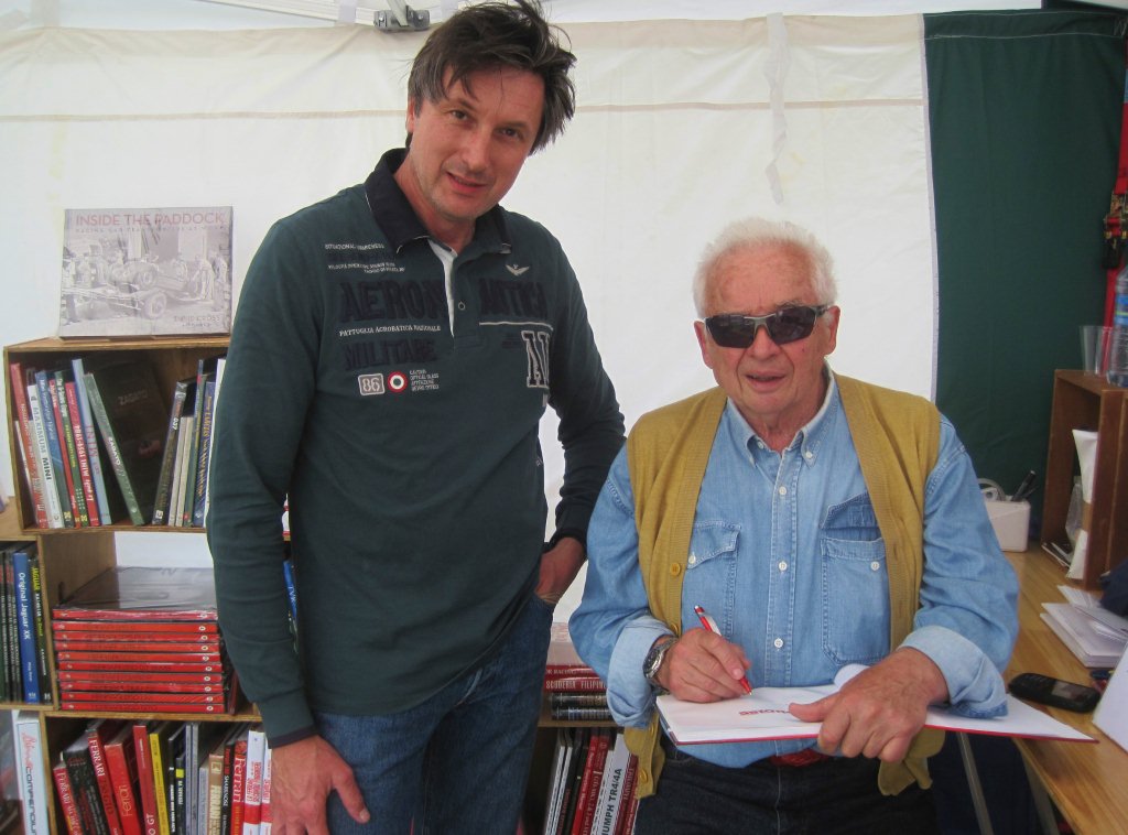Stef met de grote race-legende Jean-Pierre Beltoise, inmiddels 80!