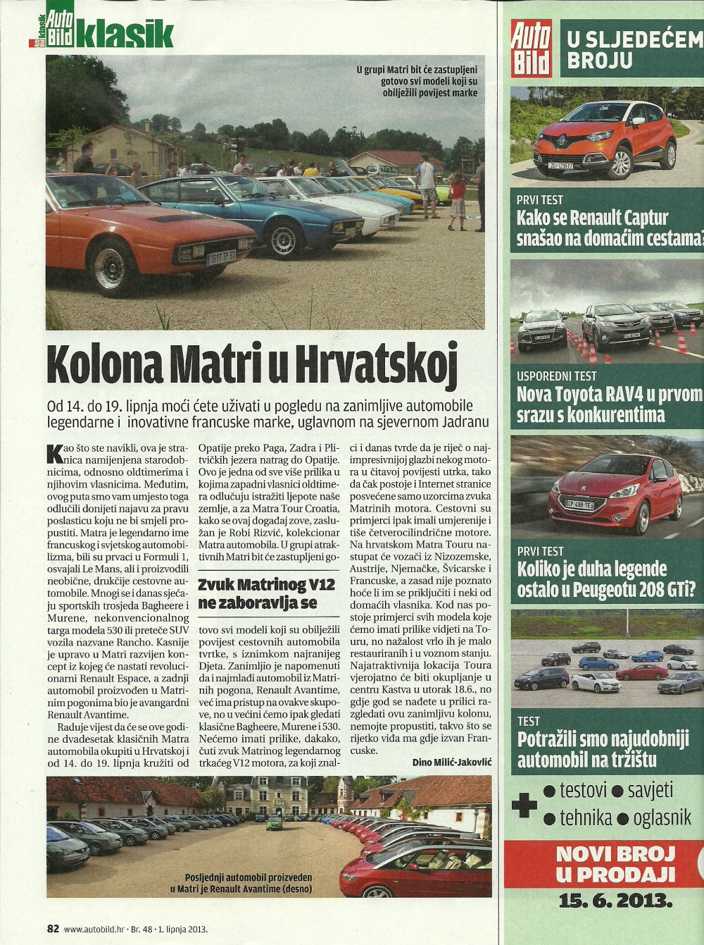 Aankondiging in Auto Bild Hrvatska